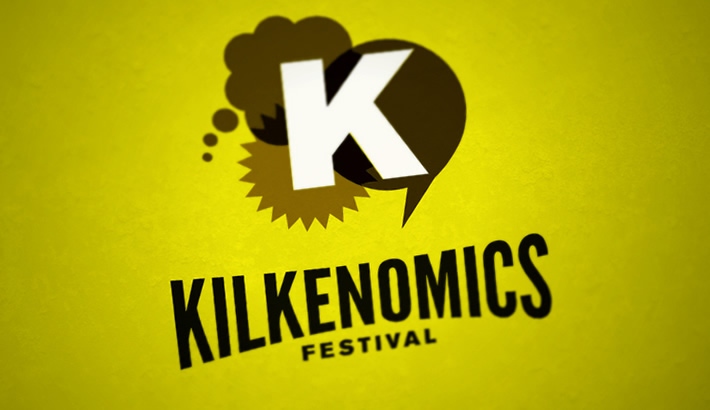 Logo design. Kilkenomics, a Festival of Economics and Comedy