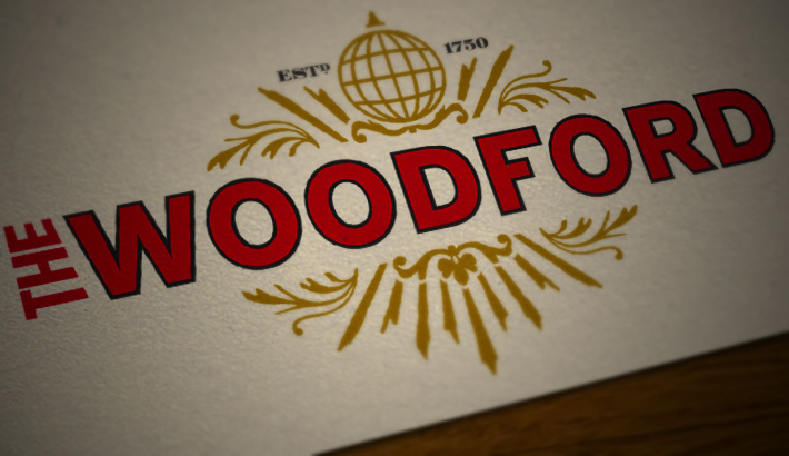 Logo design. Livery for The Woodford Bar & Restaurant